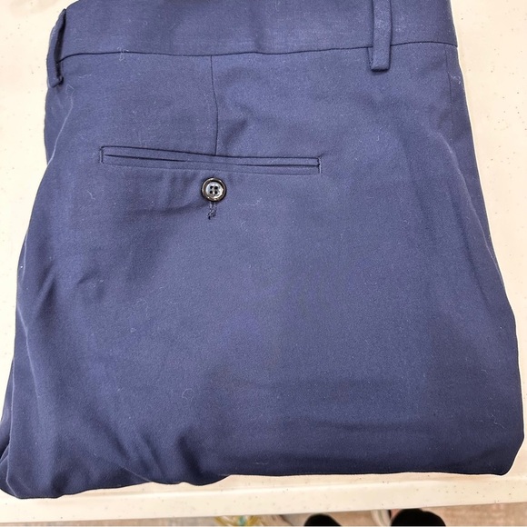 Mens Dress Pants Size 43 Waist Soul Of London Navy Blue Flat Front - Picture 5 of 8